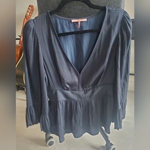Navy Blue Silk Effect Blouse Scotch & Soda